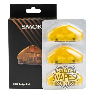 SMOK ROLO 3Pack Badge Pod Cartridge ReplacementYellowStateline Vapes
