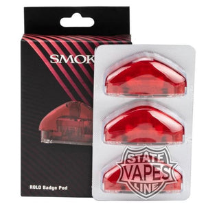 SMOK ROLO 3Pack Badge Pod Cartridge ReplacementRedStateline Vapes