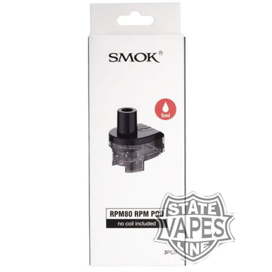 SMOK RPM80 RPM Pod 3pk (Empty Cartridge Only)Stateline Vapes