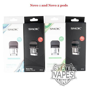 SMOK Novo1 and Novo2 Pods 3PckStateline Vapes