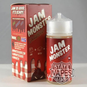 Jam Monster Strawberry 100ml0mgStateline Vapes